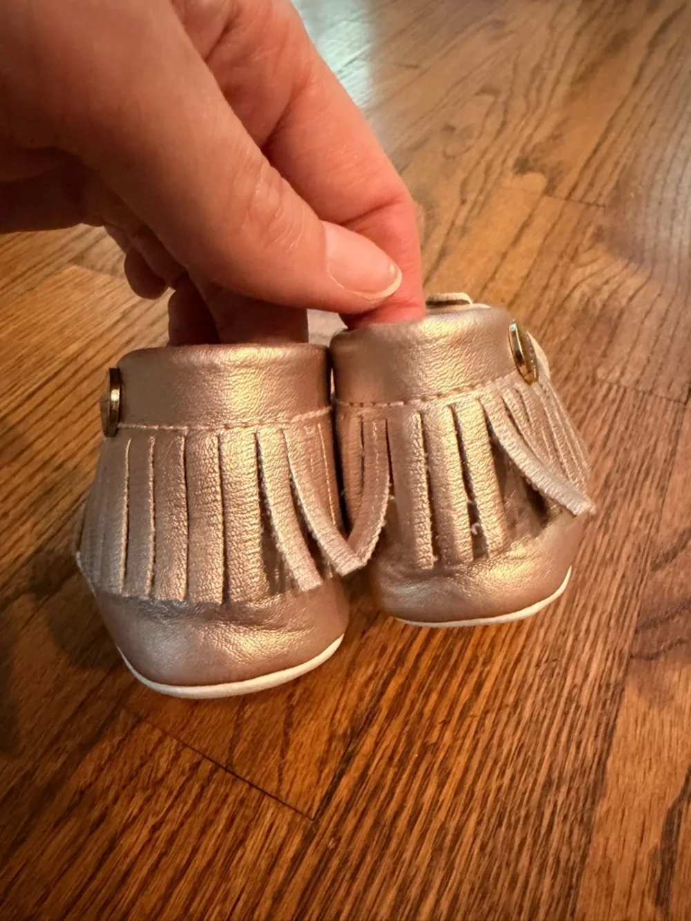 Nicole Miller Girls Unicorn Slip-On Shoes in White & Gold
